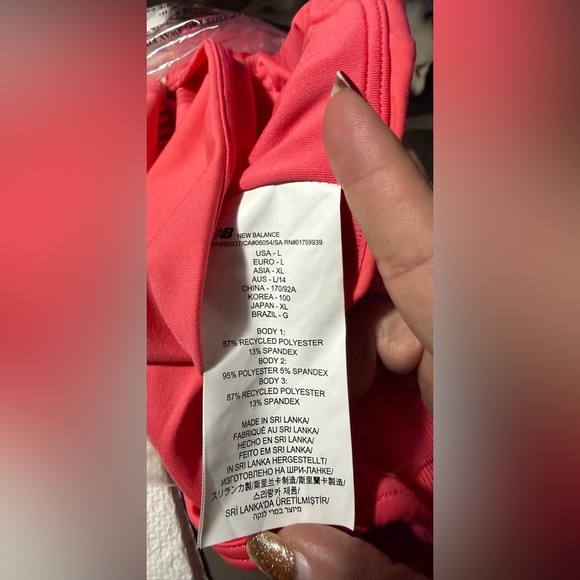 New Balance NWT Women's X Bandier Corset Tank Bra Size Large Watermelon Pink. - Picture 11 of 13